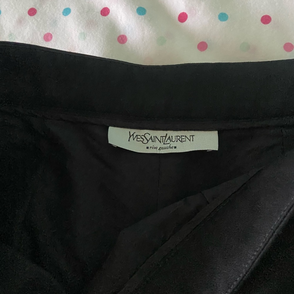 YSL Black Wool Pencil Skirt